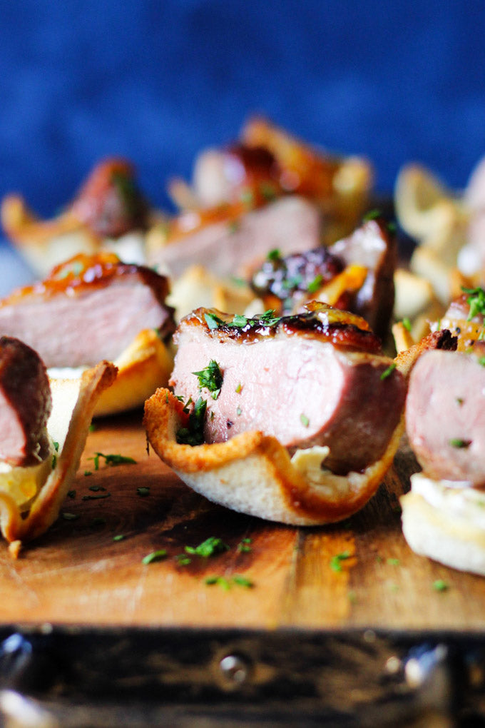 Tea Infused Orange Duck Bites With Brie
