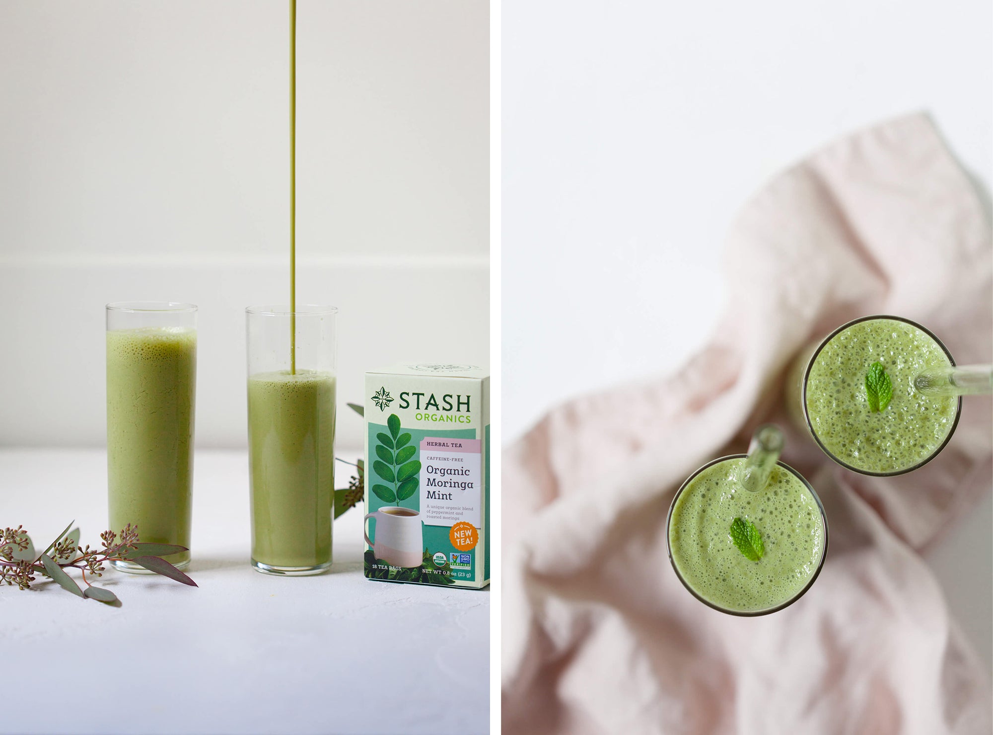 Moringa Mint Tea Smoothie