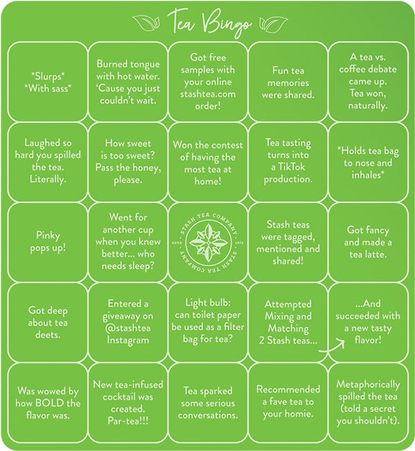 Tea Bingo | Stash Tea